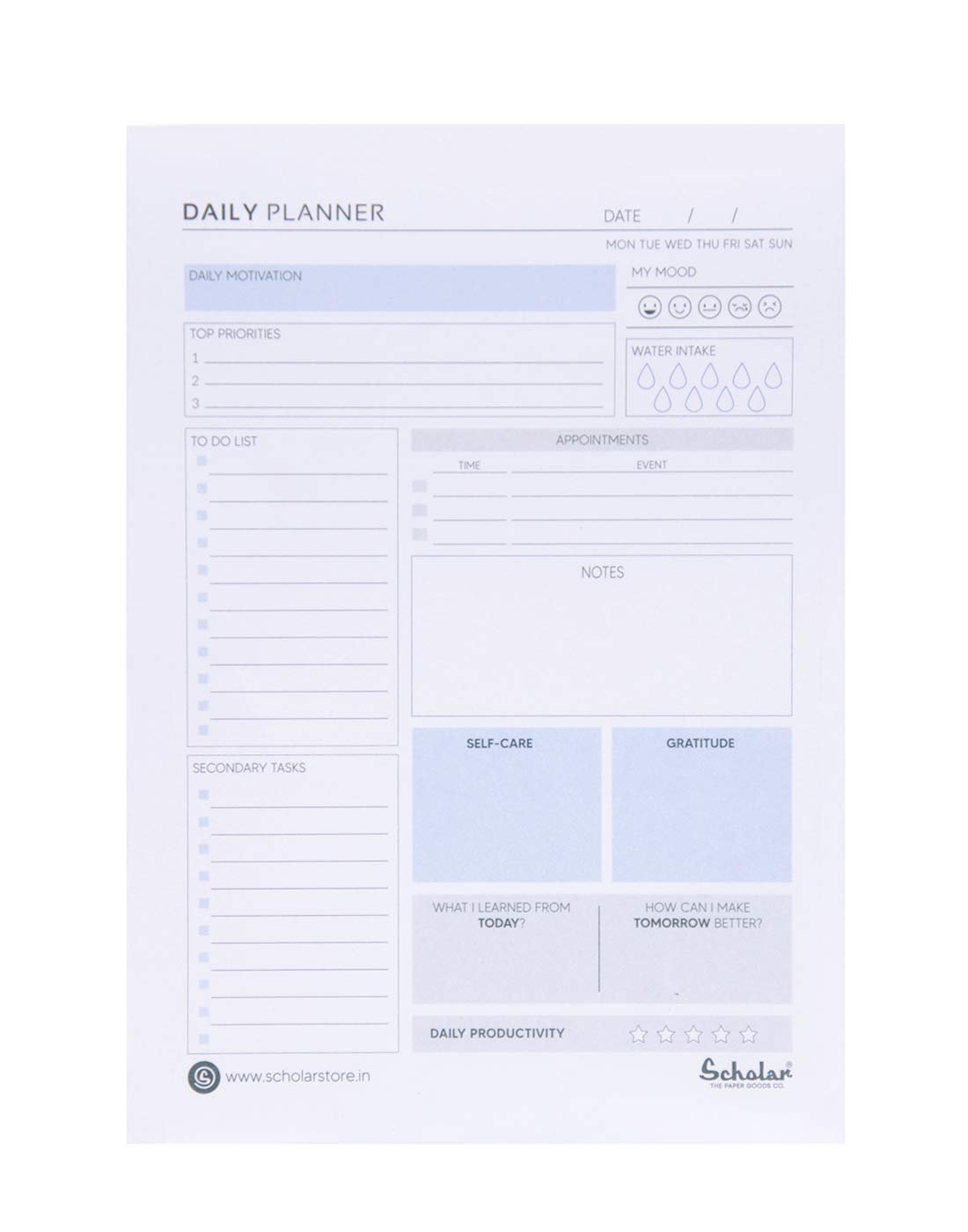 Scholar Daily Planner A4