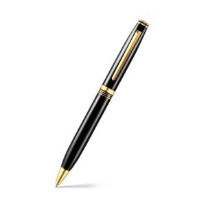 Lapis Bard Contemporary Dark Metal Gold Trims Ballpoint Pen (WP18289)