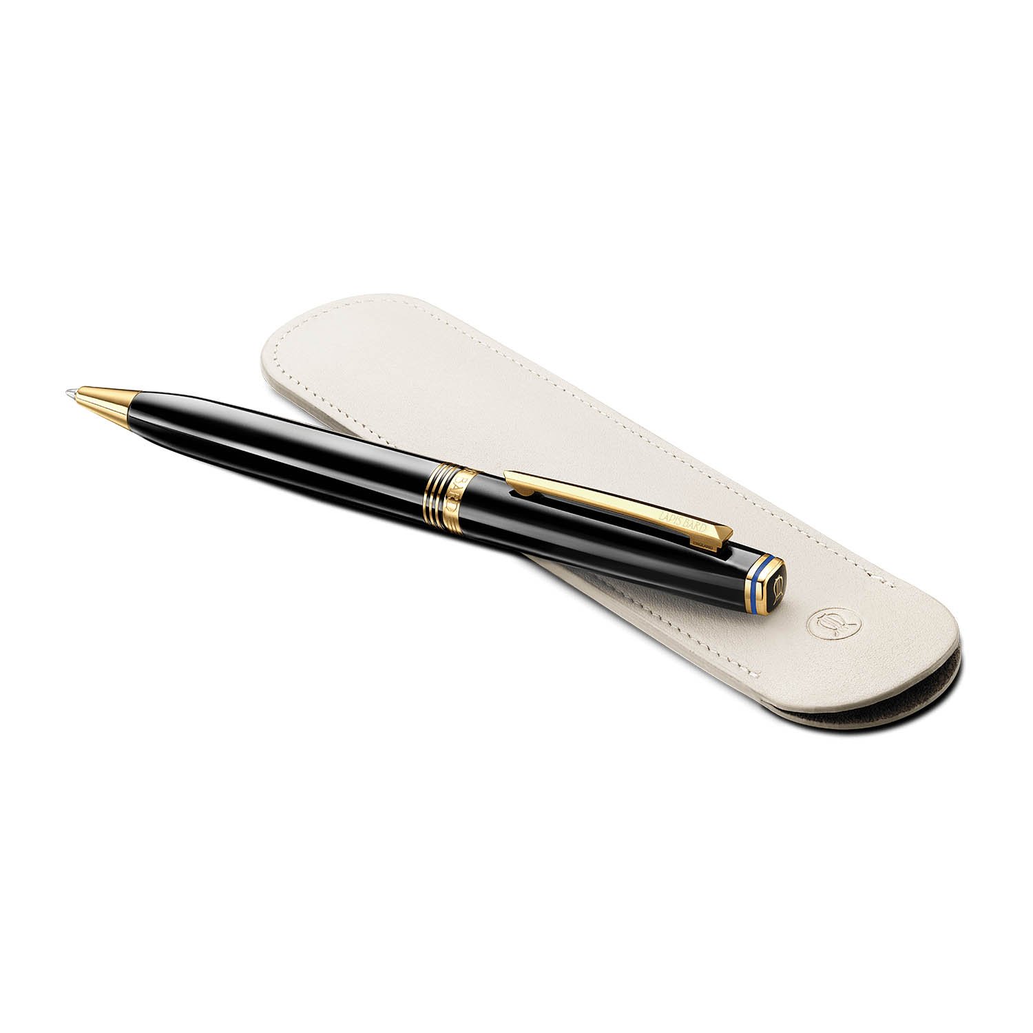 Lapis Bard Contemporary Dark Metal Gold Trims Ballpoint Pen (WP18289) - Image 3