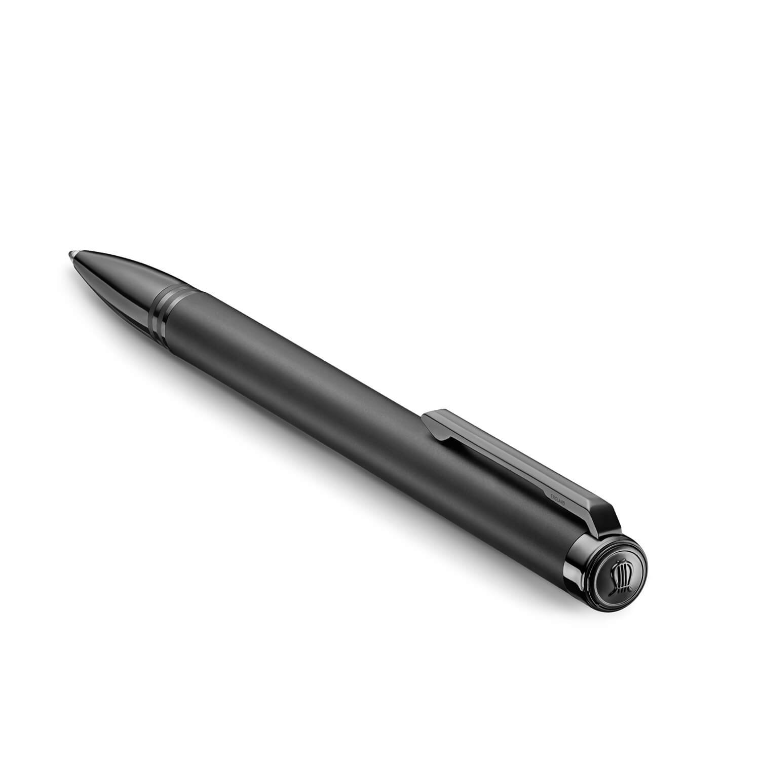 Lapis Bard Contemporary Torque Matte Black with Shiny Black Trim Ballpoint Pen (WP31610) - Image 2