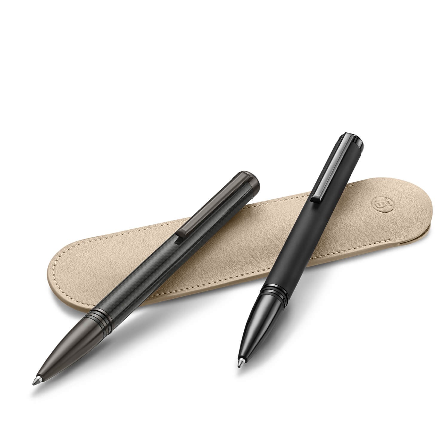 Lapis Bard Contemporary Torque Matte Black with Shiny Black Trim Ballpoint Pen (WP31610) - Image 3