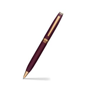 Lapis Bard Contemporary Bordeaux Ballpoint Pen Gold Trims (WP32628)